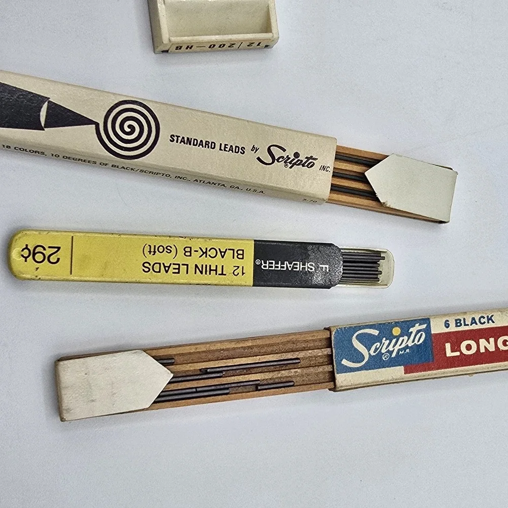 Vintage Mechanical Pencil Lead Lot‎ Scripto  SHEAFFER STAEDTLER MARS Office